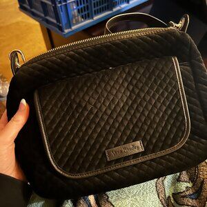 Vera Bradley Black Felt Cross Body Bag